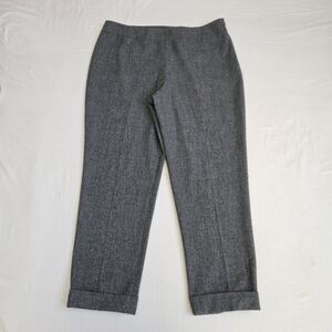 Nic + Zoe Ankle Cuff Cuffed Trousers Pants Gray Side Zip Chic Dressy Elegant 18